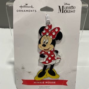 NEW Hallmark 2021 Disney MINNIE MOUSE 3" Flat Metal Enamel Coated Tree Ornament